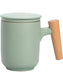 Ceramic Personal Mug with Lid Filter for Tea
