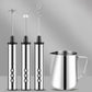Rechargeable three-head milk frother