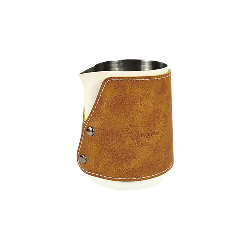 Stainless Steel Milk Foam Cup With Leather Cover 450ML