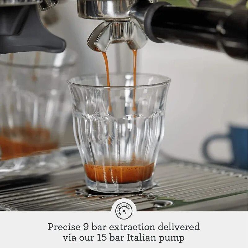 Breville Barista Express Espresso Machine, Brushed Stainless Steel, BES870XL, Large